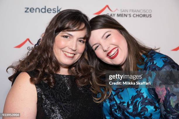 Singer-songwriter Mary Lambert and her mother Mary Kay Lambert arrive at The San Francisco Gay Men's Chorus' 40th Season Crescendo Gala Fundraiser at...