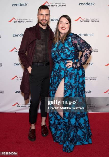 Singer and Trailblazer Award Honoree Tyler Glenn and Singer-songwriter and Inspiration Award Honoree Mary Lambert arrive at The San Francisco Gay...