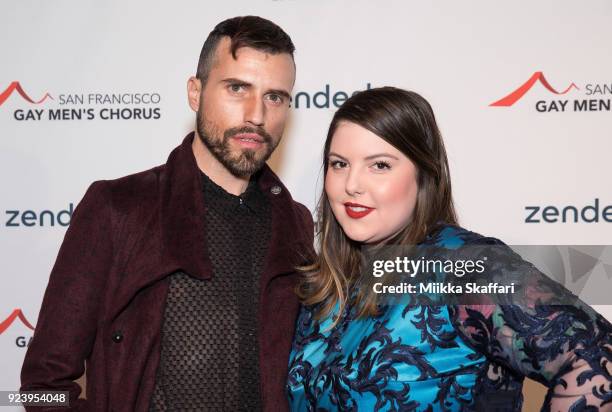 Singer and Trailblazer Award Honoree Tyler Glenn and Singer-songwriter and Inspiration Award Honoree Mary Lambert arrive at The San Francisco Gay...