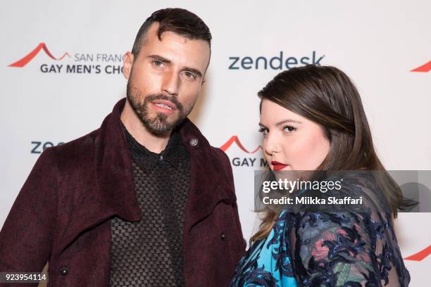 Singer and Trailblazer Award Honoree Tyler Glenn and Singer-songwriter and Inspiration Award Honoree Mary Lambert arrive at The San Francisco Gay...