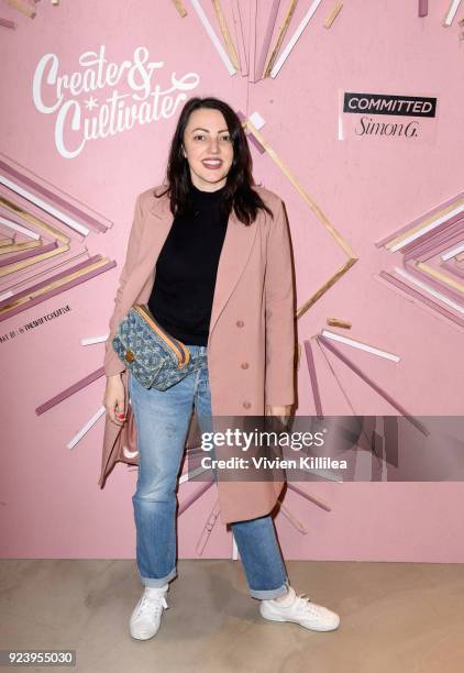 Co-Founder of HelloGiggles, Sophia Rossi at the Create & Cultivate Los Angeles conference in the Simon G. Jewelry Green Room on February 24, 2018 in...