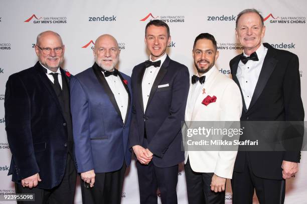 S Artistic Director Tim Seeling , Composer and Vanguard Award Honoree Andrew Lippa , SFGMC's Executive Director Chris Verdugo and friends arrive at...