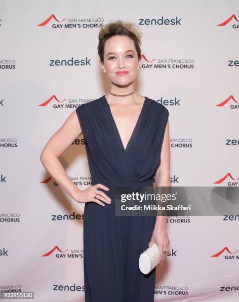 Actress Kelley Jakle arrives at The San Francisco Gay Men's Chorus' 40th Season Crescendo Gala Fundraiser at The Fairmont San Francisco on February...