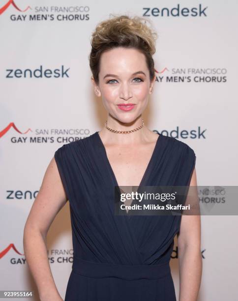 Actress Kelley Jakle arrives at The San Francisco Gay Men's Chorus' 40th Season Crescendo Gala Fundraiser at The Fairmont San Francisco on February...