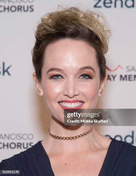 Actress Kelley Jakle arrives at The San Francisco Gay Men's Chorus' 40th Season Crescendo Gala Fundraiser at The Fairmont San Francisco on February...