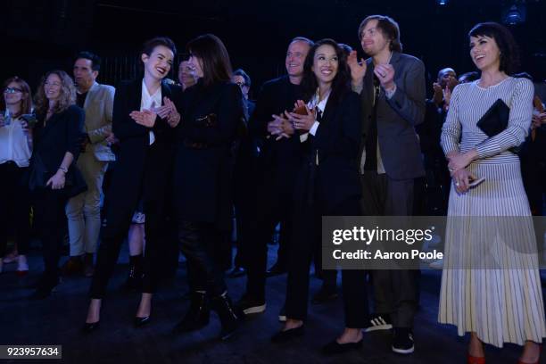 The Cast and Executive Producers of Walt Disney Television via Getty Images's "Marvel's Agents of S.H.I.E.L.D." celebrate its milestone 100th episode...