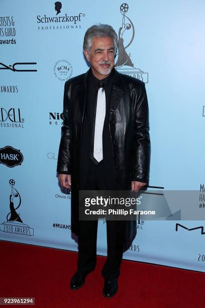 Joe Mantegna attends the 2018 Make-Up Artists and Hair Stylists Guild Awards at The Novo by Microsoft on February 24, 2018 in Los Angeles, California.