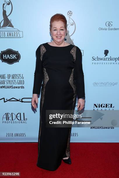 Sue Cabral attends the 2018 Make-Up Artists and Hair Stylists Guild Awards at The Novo by Microsoft on February 24, 2018 in Los Angeles, California.