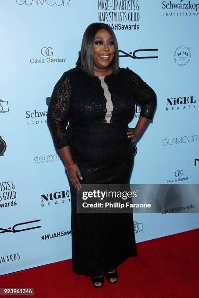 Loni Love attends the 2018 Make-Up Artists and Hair Stylists Guild Awards at The Novo by Microsoft on February 24, 2018 in Los Angeles, California.