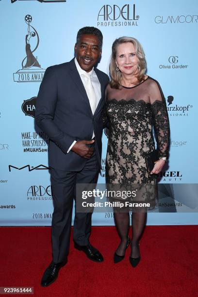 Ernie Hudson and guest attend the 2018 Make-Up Artists and Hair Stylists Guild Awards at The Novo by Microsoft on February 24, 2018 in Los Angeles,...