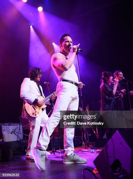 Patrick Wilson performs at the Montclair Film 70s Mixtape Party with the Losers Lounge at The Wellmont Theatre on February 24, 2018 in Montclair, New...