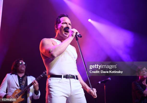 Patrick Wilson performs at the Montclair Film 70s Mixtape Party with the Losers Lounge at The Wellmont Theatre on February 24, 2018 in Montclair, New...