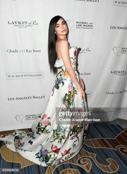 Sofia Carson attends the 12th Annual Los Angeles Ballet Gala at the Beverly Wilshire Four Seasons Hotel on February 24, 2018 in Beverly Hills,...