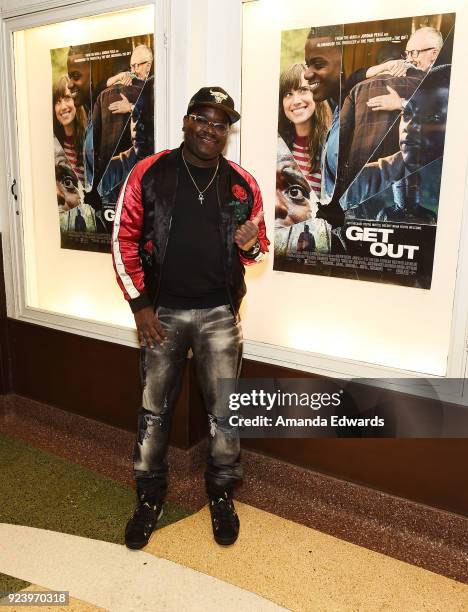 Actor and comedian LilRel Howery attends the Aero Theatre's special screening and Q&A of "Get Out" at the Aero Theatre on February 24, 2018 in Santa...