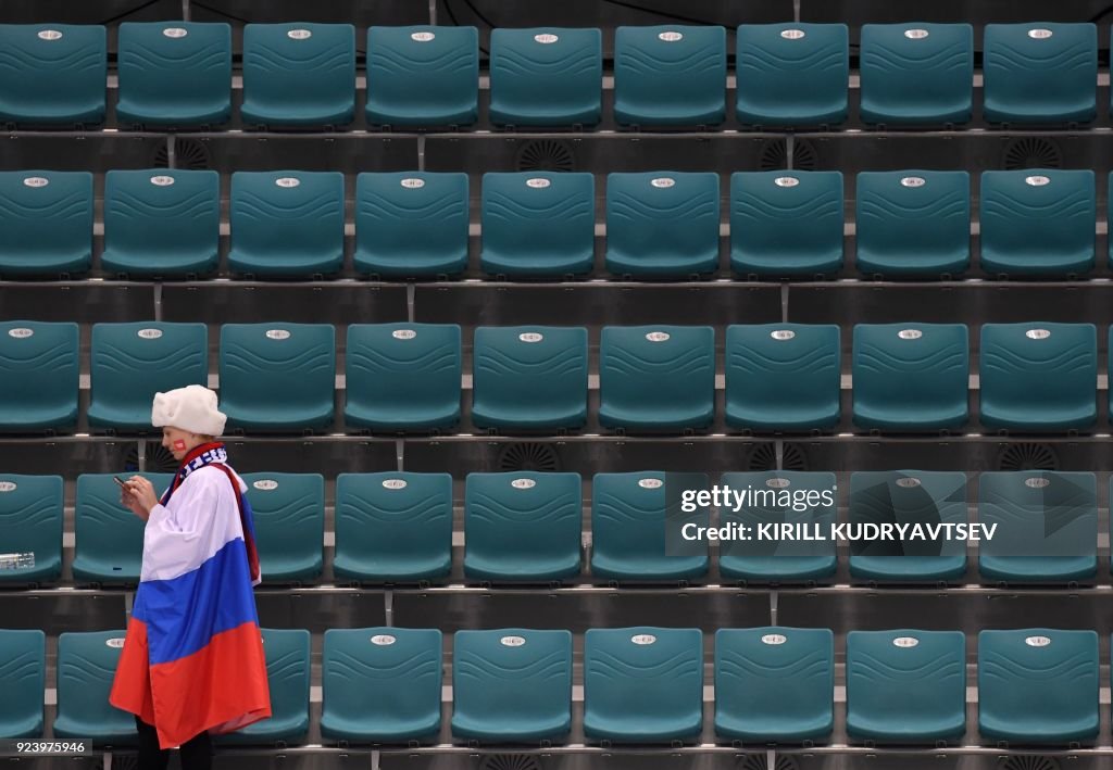 IHOCKEY-OLY-2018-PYEONGCHANG-PODIUM-RUS-GER