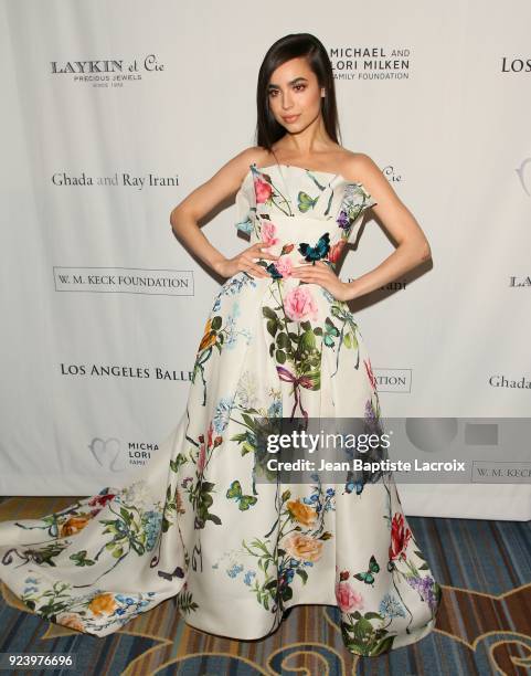 Sofia Carson attends the 12th Annual Los Angeles Ballet Gala on February 24, 2018 in Beverly Hills, California.