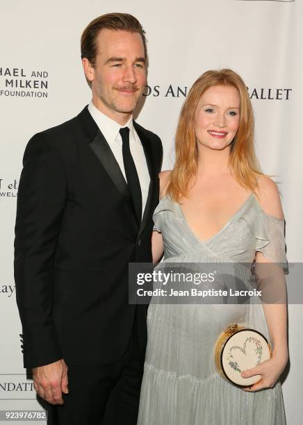 James Van Der Beek and Kimberly Van Der Beek attend the 12th Annual Los Angeles Ballet Gala on February 24, 2018 in Beverly Hills, California.