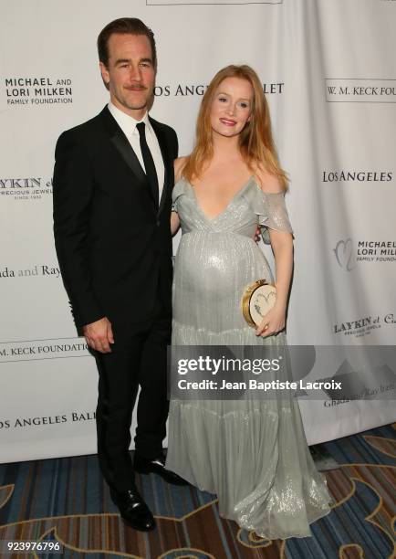 James Van Der Beek and Kimberly Van Der Beek attend the 12th Annual Los Angeles Ballet Gala on February 24, 2018 in Beverly Hills, California.