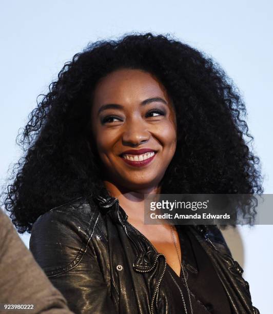 Actress Betty Gabriel attends the Aero Theatre's special screening and Q&A of "Get Out" at the Aero Theatre on February 24, 2018 in Santa Monica,...