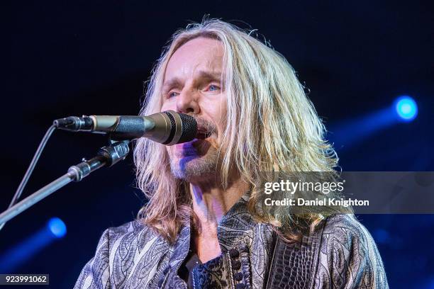 Musician Tommy Shaw of Styx performs on stage at Pala Casino Resort and Spa on February 24, 2018 in Pala, California.