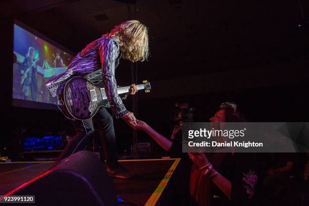Musician Tommy Shaw of Styx performs on stage at Pala Casino Resort and Spa on February 24, 2018 in Pala, California.