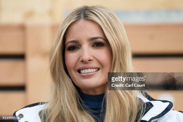 Ivanka Trump arrives to visit U.S.A House on day sixteen of the PyeongChang 2018 Winter Olympic Games on February 25, 2018 in Pyeongchang-gun, South...