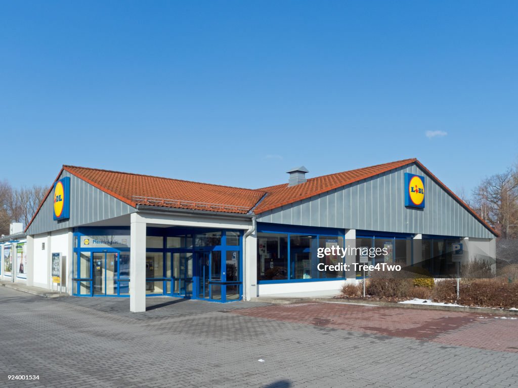 Lidl-Supermarkt-Store in der deutschen Stadt Amberg