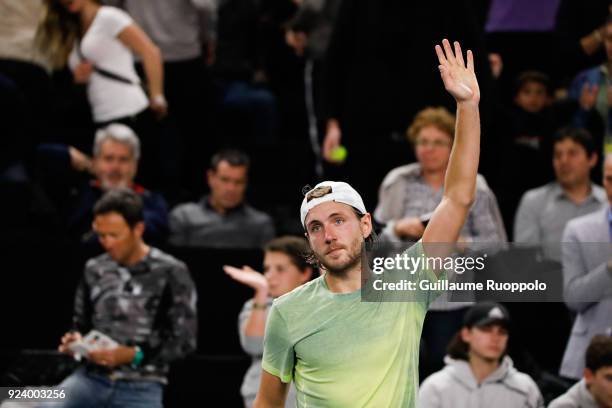 Lucas Pouille during the Open 13 Marseille 1/2 final during semi final of Tennis Open 13 on February 24, 2018 in Marseille, France.