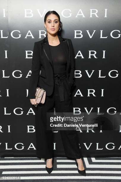 Cecilia Rodriguez attends Bulgari FW 2018 Dinner Party on February 23, 2018 in Milan, Italy.