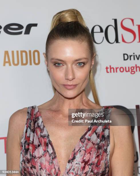 Model Anastassija Makarenko attends the "Gifting Your Spectrum" gala benefiting Autism Speaks on February 24, 2018 in Hollywood, California.