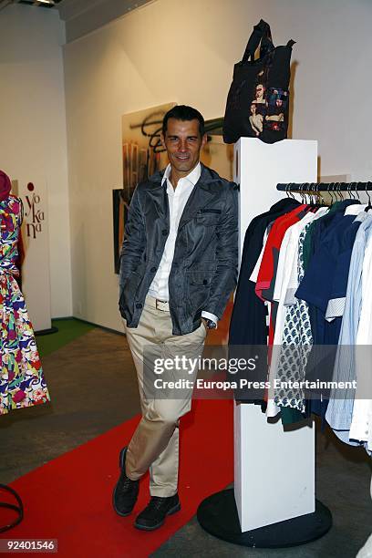 Presenter Jesus Vazquez portrait session at Yokana shop on October 27, 2009 in Madrid, Spain.