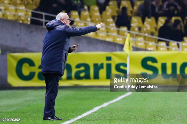 Claudio Ranieri, Head coach of Nantes during the Ligue 1 match between Nantes and Amiens SC at Stade de la Beaujoire on February 24, 2018 in Nantes, .