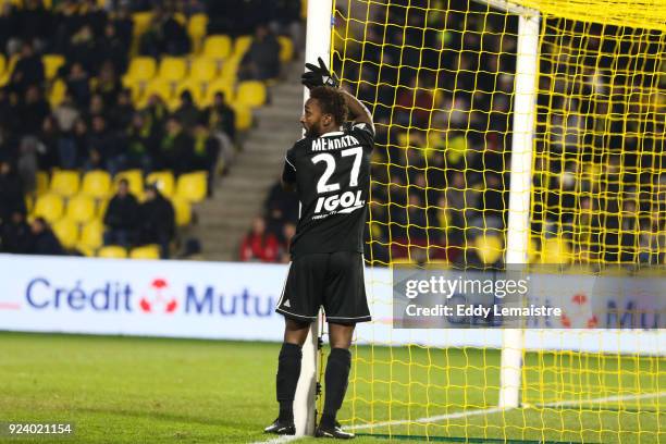 John Mendoza of Amiens during the Ligue 1 match between Nantes and Amiens SC at Stade de la Beaujoire on February 24, 2018 in Nantes, .