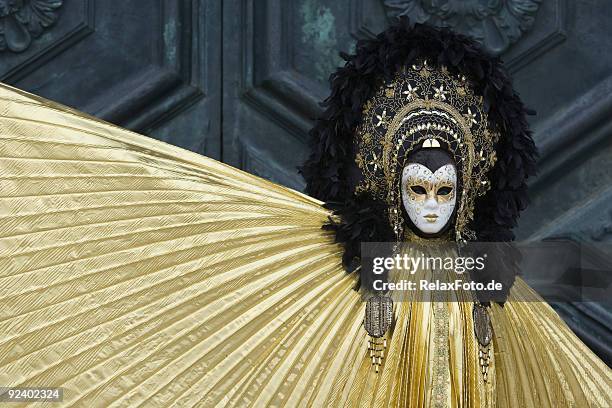 mystic female mask at carnival in venice (xxl) - venetian bildbanksfoton och bilder