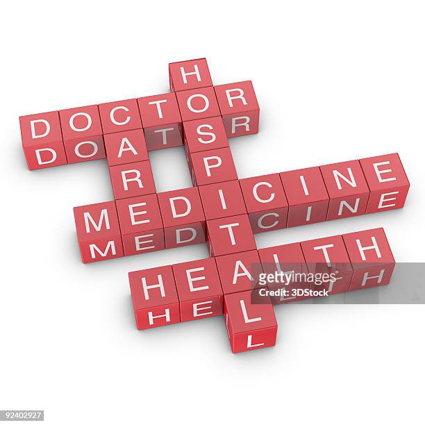 medicine crossword - crossword stock pictures, royalty-free photos & images