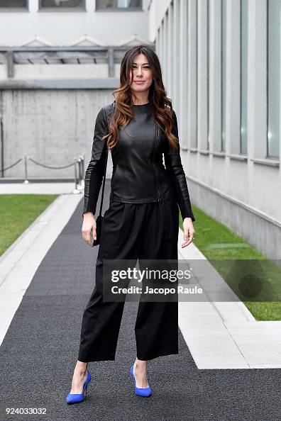 Virginia Raffaele attends the Emporio Armani show during Milan... News