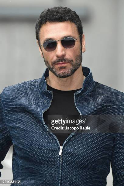 Raoul Bova attends the Emporio Armani show during Milan Fashion Week Fall/Winter 2018/19 on February 25, 2018 in Milan, Italy.