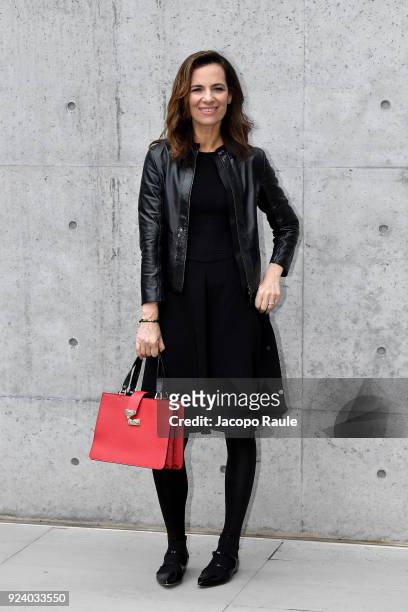 Roberta Armani attends the Emporio Armani show during Milan Fashion Week Fall/Winter 2018/19 on February 25, 2018 in Milan, Italy.