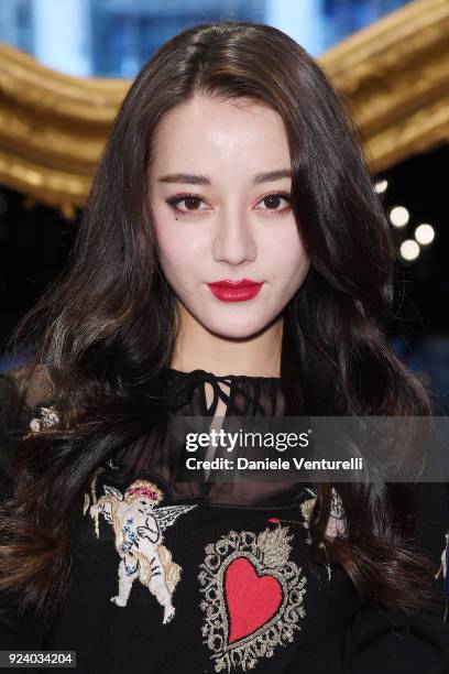 Dilraba Dilmurat attends the Dolce & Gabbana show during Milan Fashion Week Fall/Winter 2018/19 on February 25, 2018 in Milan, Italy.