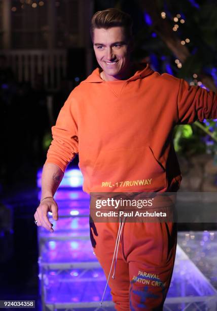 Actor Alex Sparrow walks the runway at the "Gifting Your Spectrum" gala benefiting Autism Speaks on February 24, 2018 in Hollywood, California.