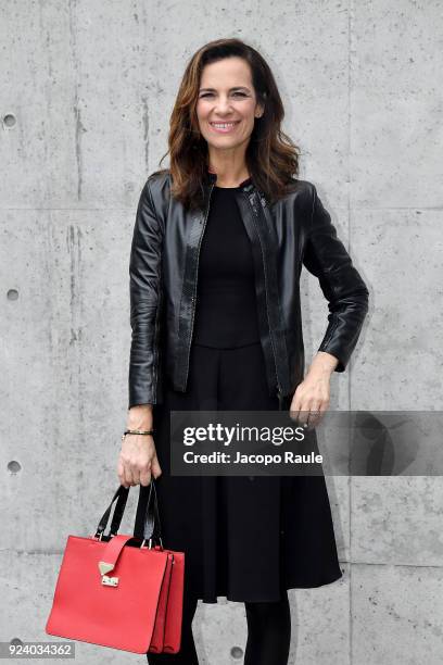 Roberta Armani attends the Emporio Armani show during Milan Fashion Week Fall/Winter 2018/19 on February 25, 2018 in Milan, Italy.