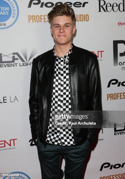 Actor Owen Joyner attends the "Gifting Your Spectrum" gala benefiting Autism Speaks on February 24, 2018 in Hollywood, California.