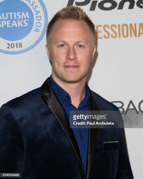 Actor Nate Warren attends the "Gifting Your Spectrum" gala benefiting Autism Speaks on February 24, 2018 in Hollywood, California.