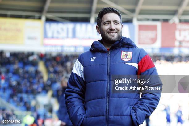 Bristol City manager Lee Johnson prior to kick off of the Sky Bet Championship match between Cardiff City and Bristol City at the Cardiff City...