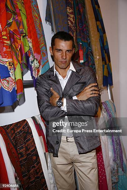 Presenter Jesus Vazquez portrait session at Yokana shop on October 27, 2009 in Madrid, Spain.