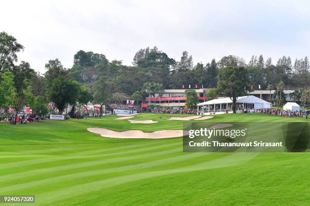 View of 18th hole during the Honda LPGA Thailand at Siam Country Club on February 25, 2018 in Chonburi, Thailand.