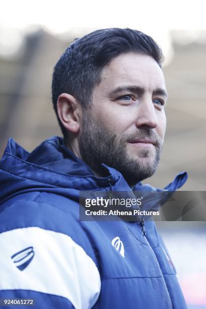 Bristol City manager Lee Johnson prior to kick off of the Sky Bet Championship match between Cardiff City and Bristol City at the Cardiff City...