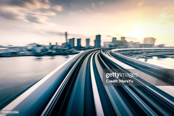 blurred motion on the subway in tokyo - global transportation stock pictures, royalty-free photos & images