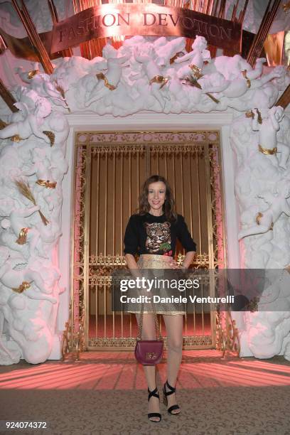 Silvia Grilli attends the Dolce & Gabbana show during Milan Fashion Week Fall/Winter 2018/19 on February 25, 2018 in Milan, Italy.