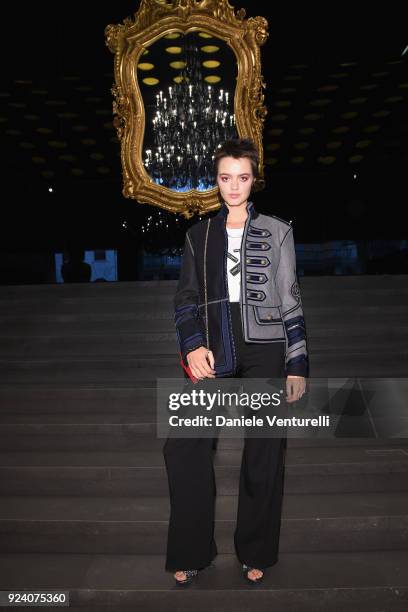 Alexandra Moncreiffe attends the Dolce & Gabbana show during Milan Fashion Week Fall/Winter 2018/19 on February 25, 2018 in Milan, Italy.